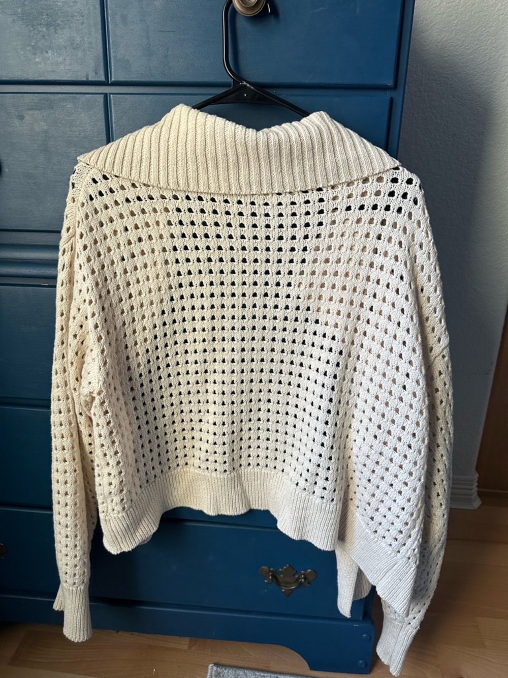 Universal Thread Cream Open-Knit Collared Cardigan - Picture 4 of 4